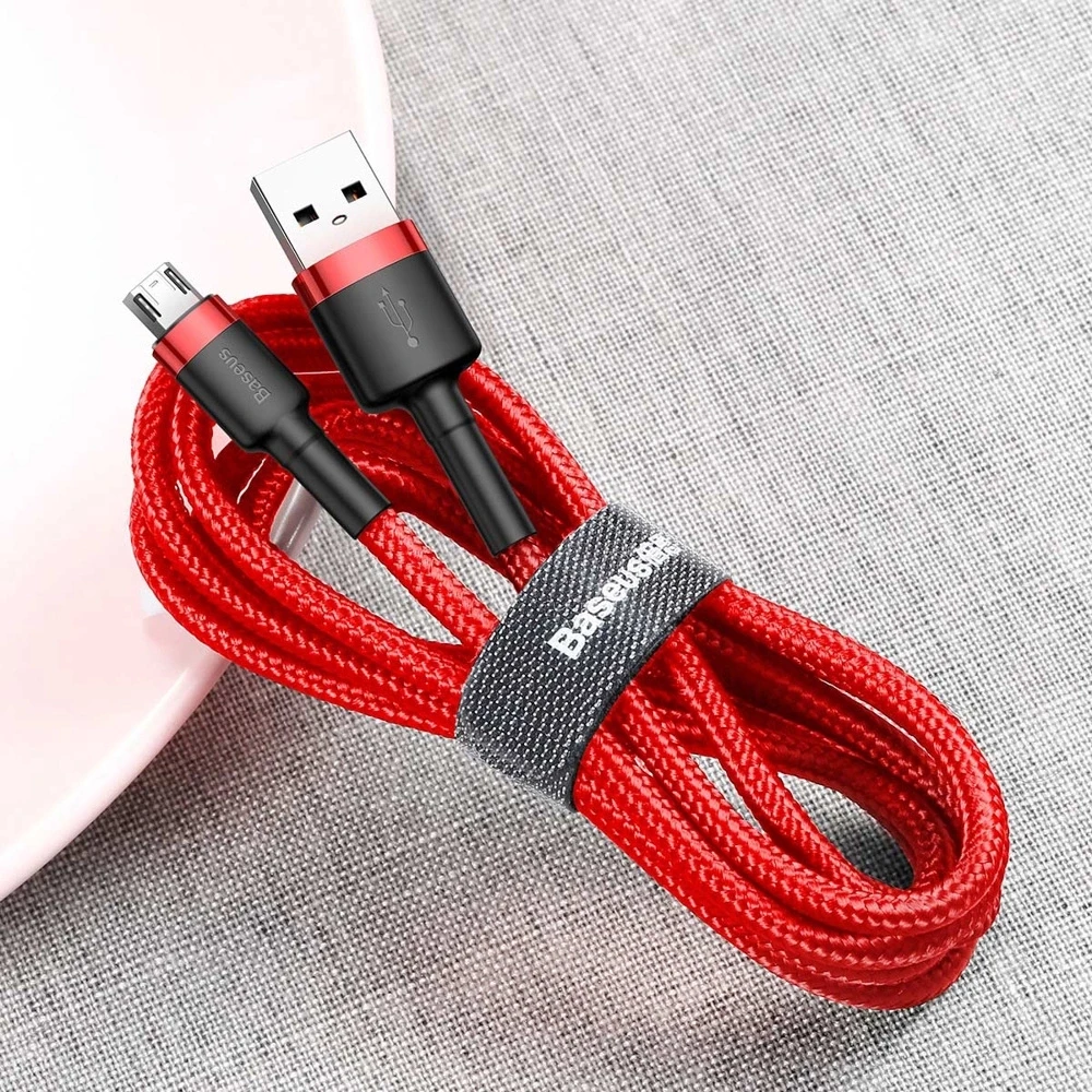Kabelis Baseus Cafule mikro USB 2.4A 1m red