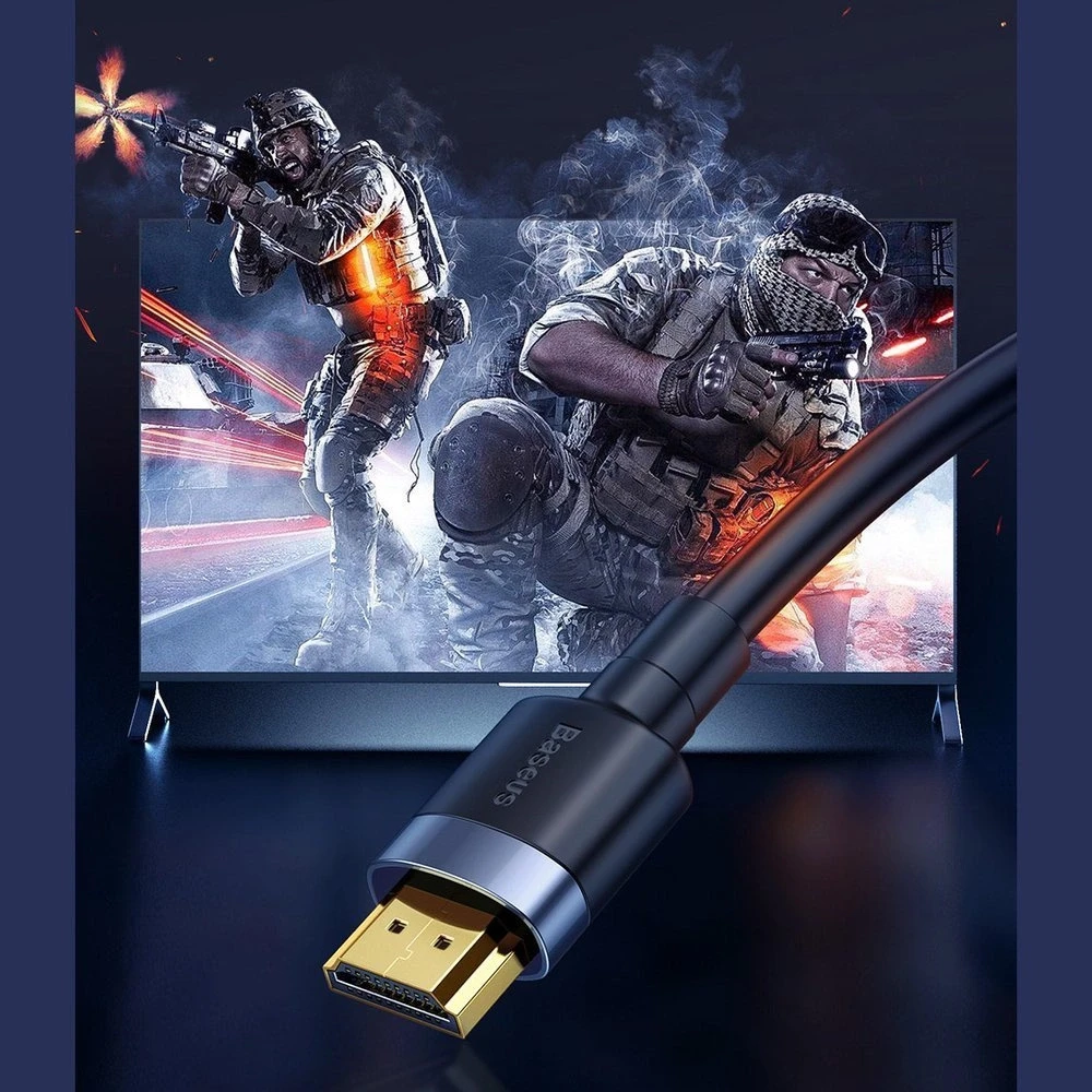 Kabelis Baseus Cafule 4K HDMI - HDMI 3m Juodas