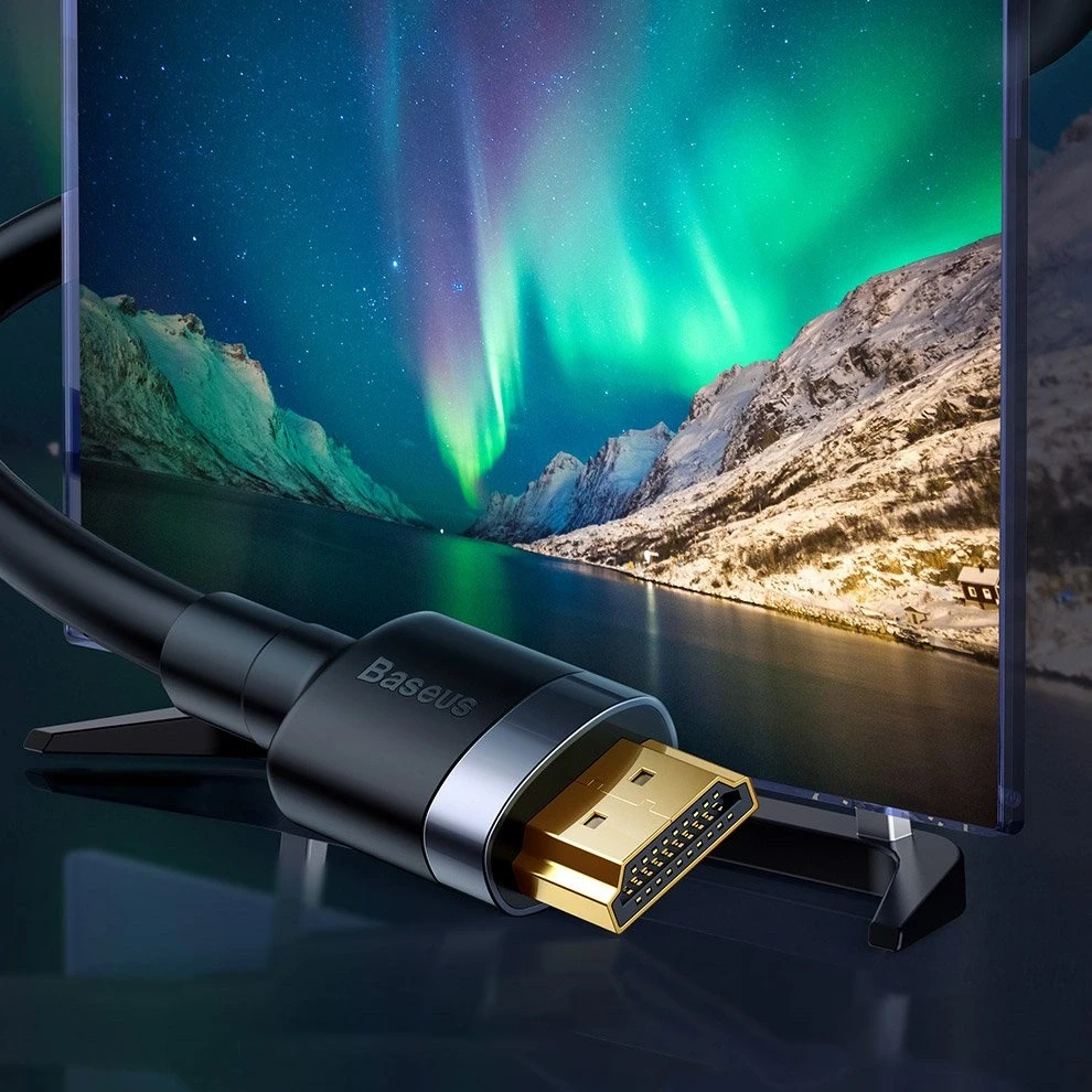 Kabelis Baseus Cafule 4K HDMI - HDMI 3m Juodas