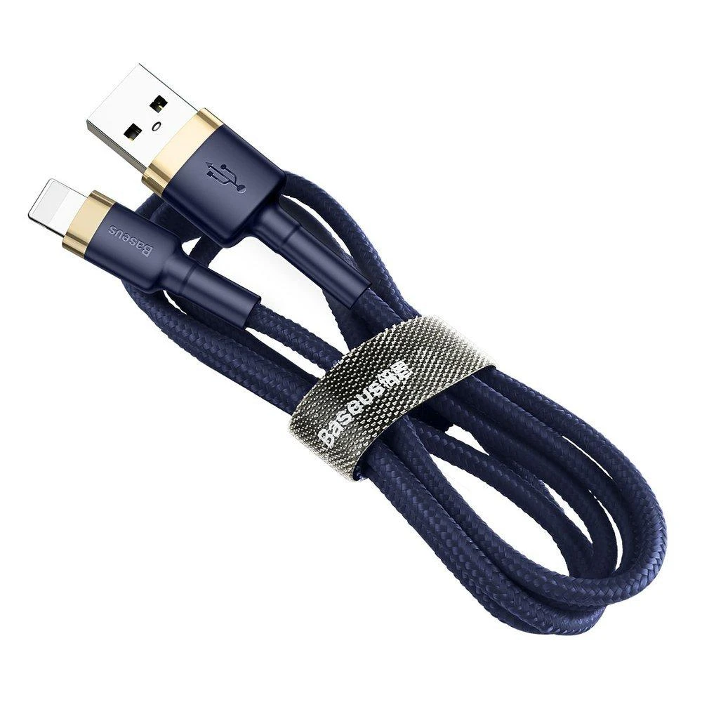 Baseus Cafule USB Lightning kabelis 1.5A 2m - Auksinis / Tamsiai mėlynas