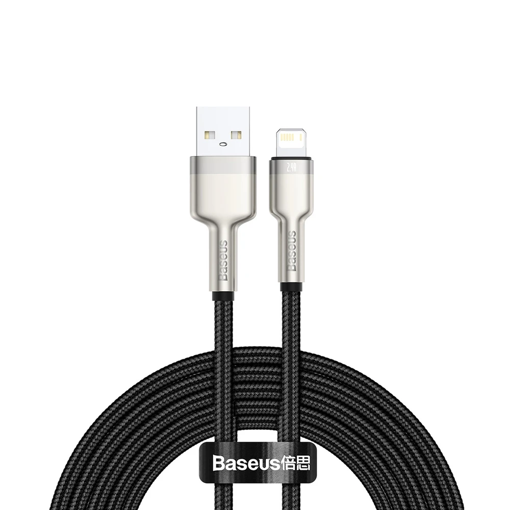 Baseus Cafule USB - Lightning kabelis 2.4A 1m - Juodas