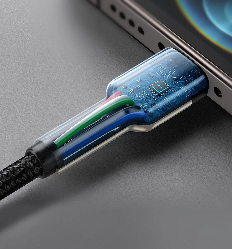 Baseus Cafule USB-C į Lightning kabelis PD 20W 1m - Juodas
