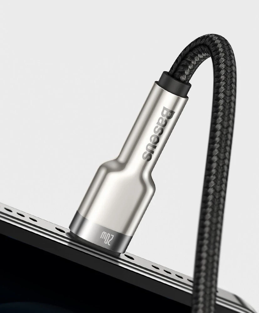 Baseus Cafule USB-C į Lightning kabelis PD 20W 1m - Juodas