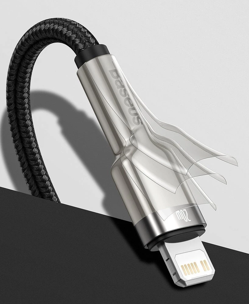Baseus Cafule USB-C į Lightning kabelis PD 20W 1m - Juodas