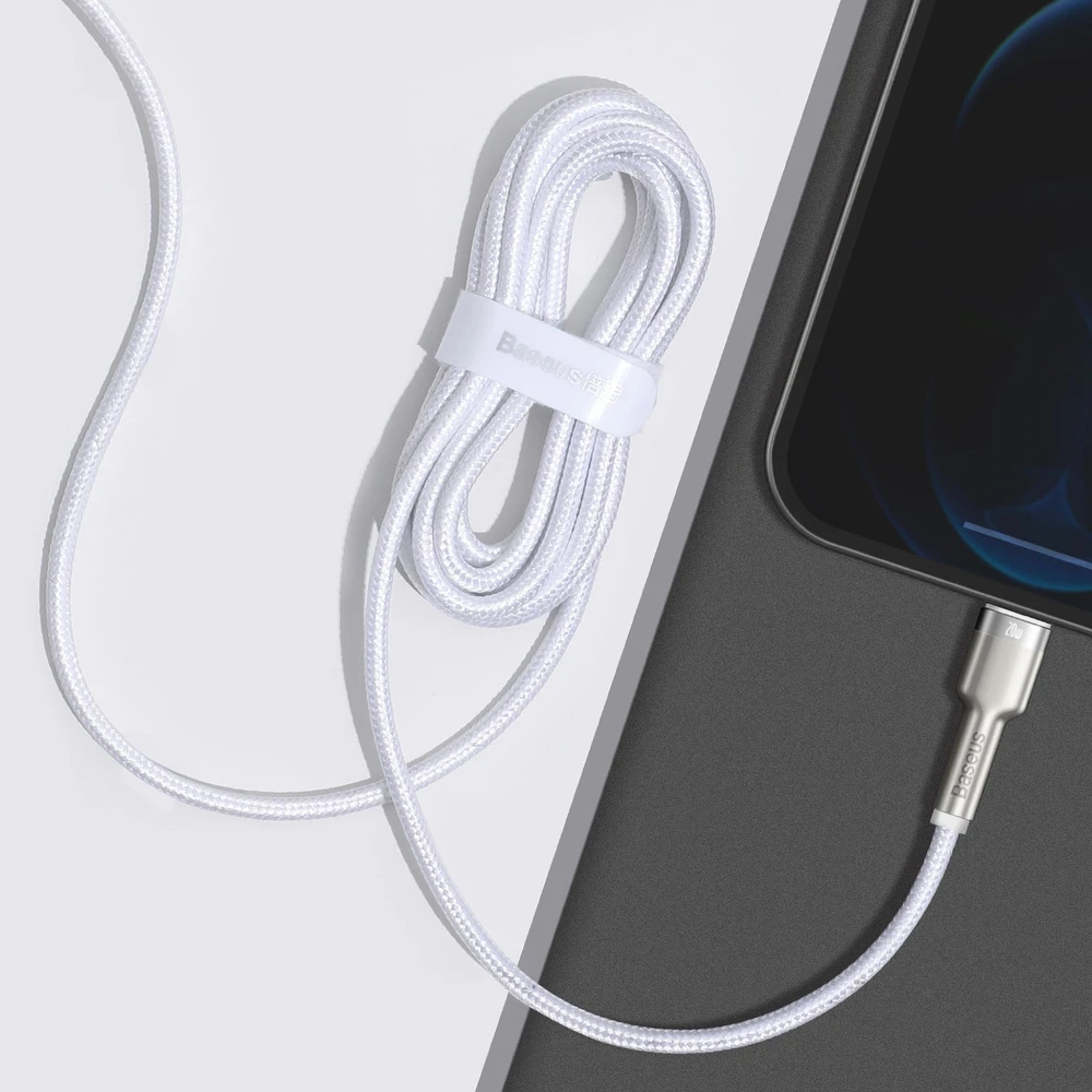 Baseus Cafule USB-C į Lightning kabelis PD 20W 1m - Baltas