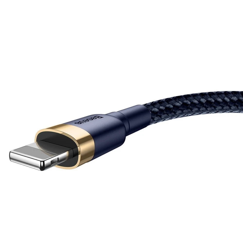 Baseus Cafule USB Lightning kabelis 1.5A 2m - Auksinis / Tamsiai mėlynas