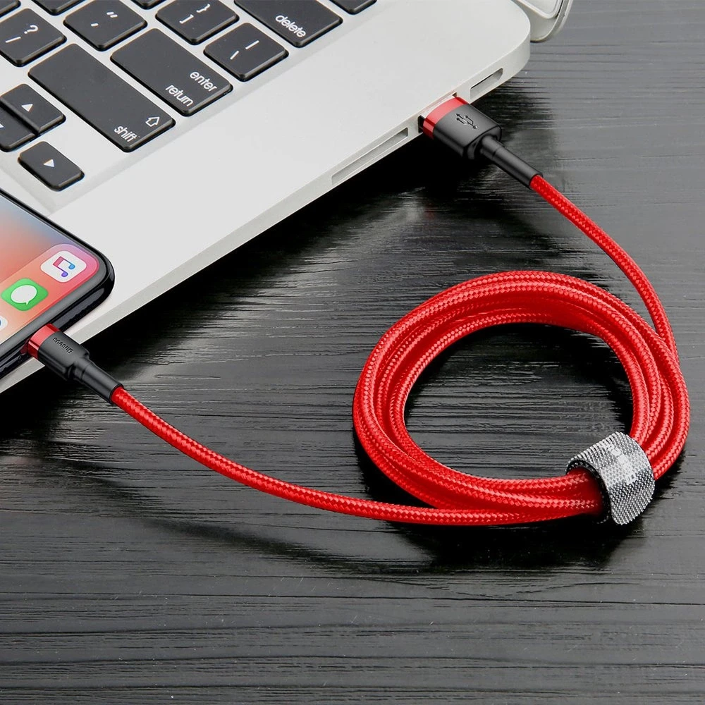 Baseus Cafule kabelis USB - Lightning 2A 3m - Raudonas
