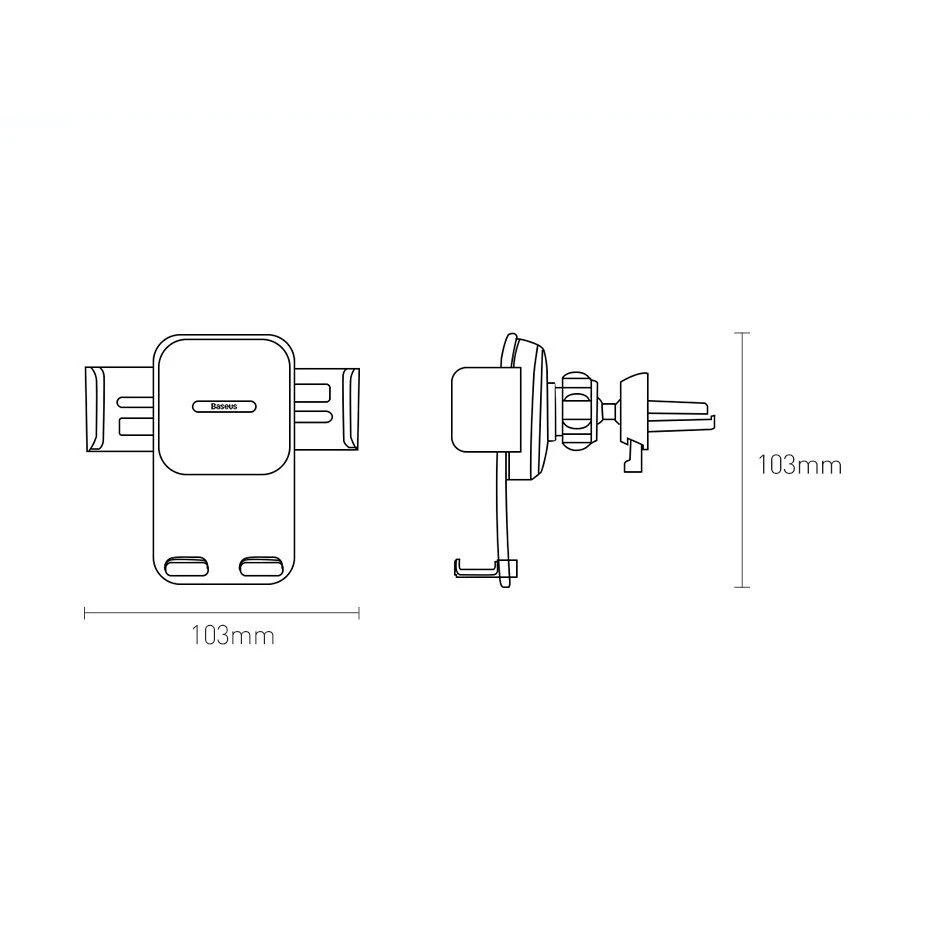 Baseus Easy Control Clamp automobilinis laikiklis - juodas