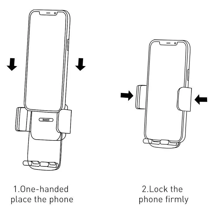 Baseus Easy Control Clamp automobilinis laikiklis - juodas