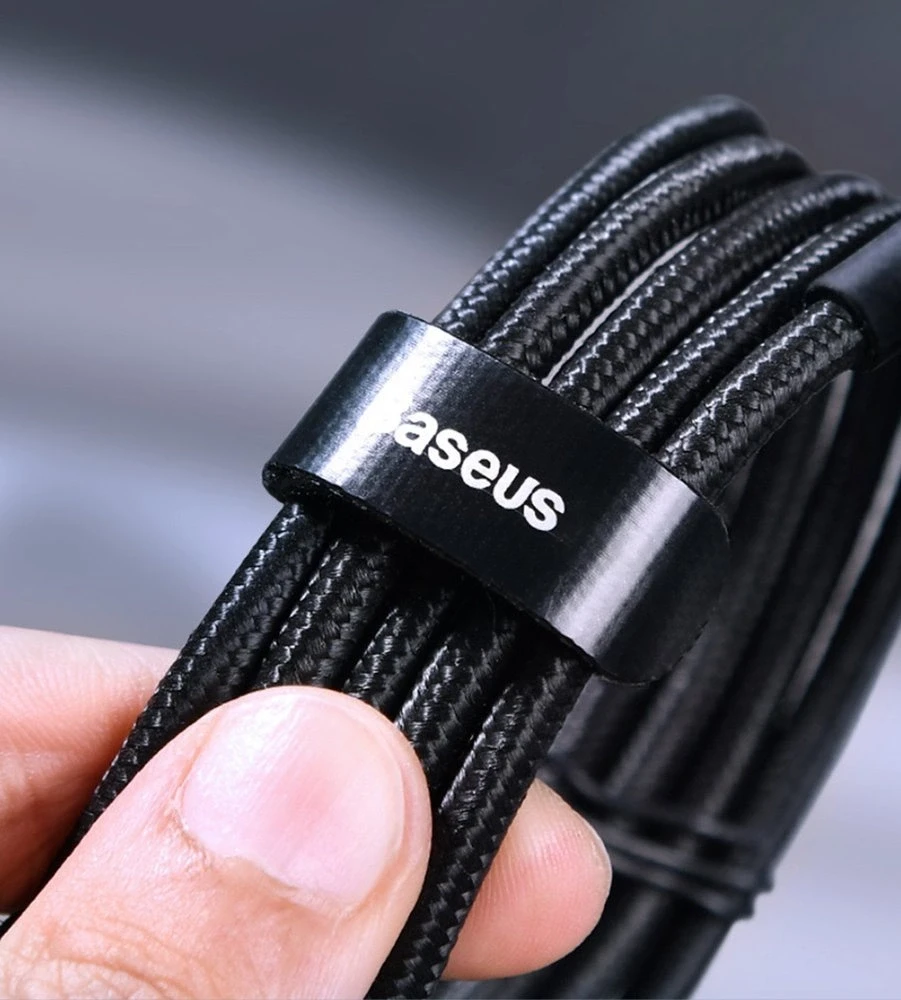 Baseus Cafule PD2.0 100W blykstė įkrovimo USB-C kabelis 20V 5A 2m - Raudonas / Juodas