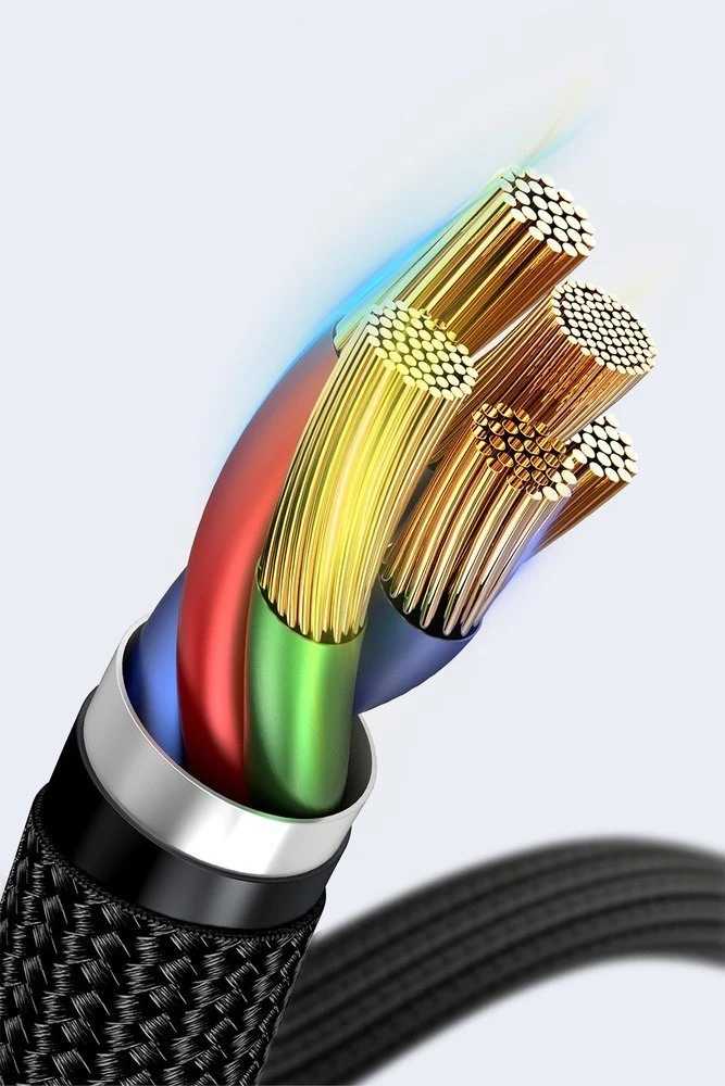 Baseus Cafule PD2.0 100W blykstė įkrovimo USB-C kabelis 20V 5A 2m - Raudonas / Juodas
