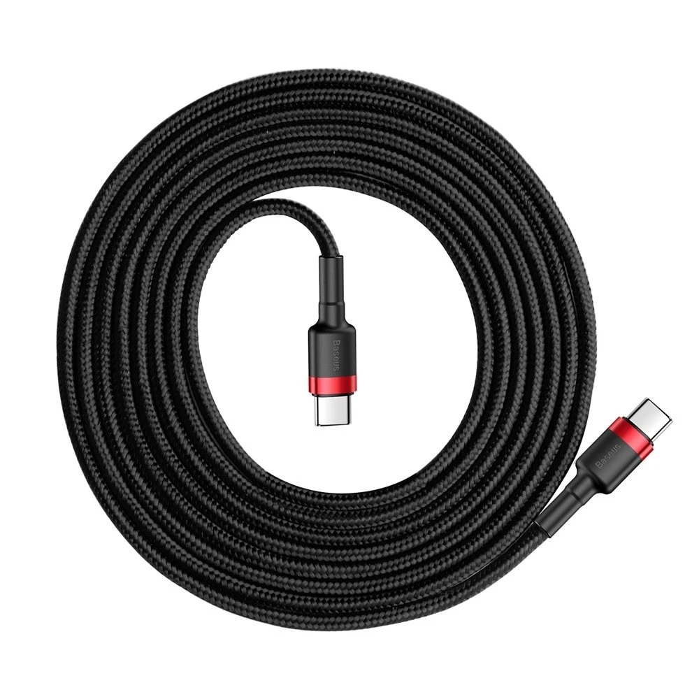 Baseus Cafule kabelis USB-C PD 2.0 QC 3.0 60W 2m - Juodas / Raudonas
