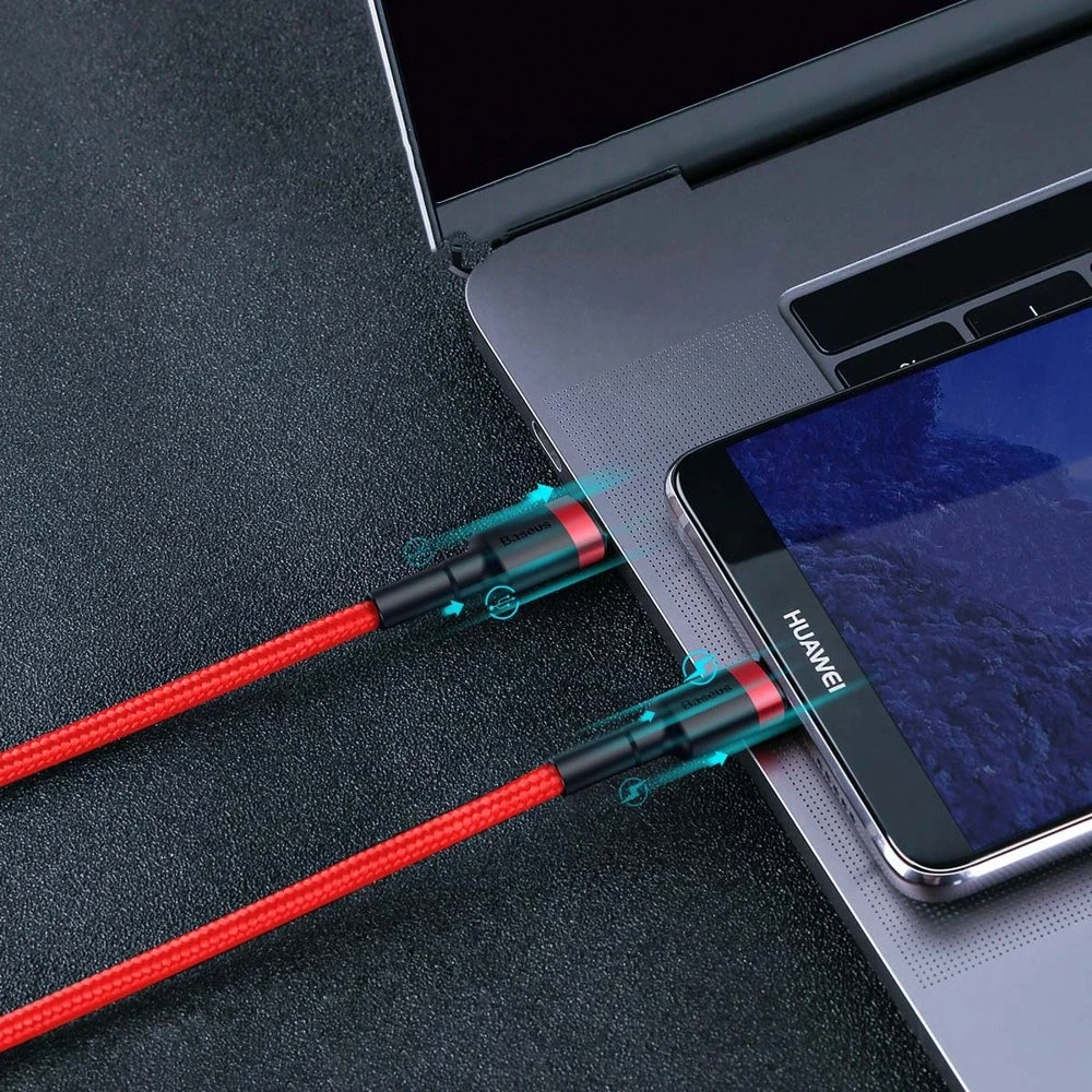 Baseus Cafule kabelis USB-C PD 2.0 QC 3.0 60W 2m - Pilka / Juoda