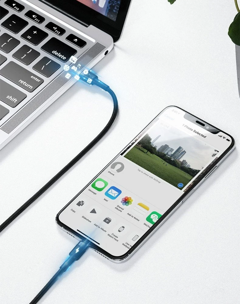 Baseus kabelis USB Type-C - Iphone PD 18W 1m - Pilkas / Juodas