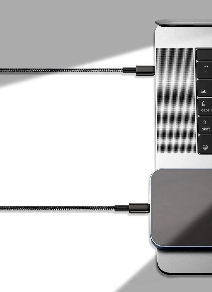 Baseus USB Type C - Lightning kabelis „Power Delivery“ greitam įkrovimui 20 W 1 m, juodas (CATLWJ-01) (Juodas)