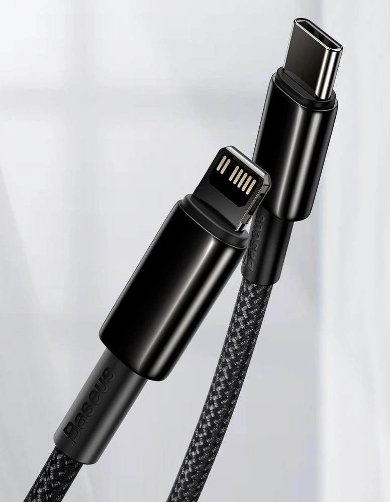 Baseus CATLWJ-A01 Lightning - USB-C PD 20W 480Mb/s 2m cable - juodas - OUTLET