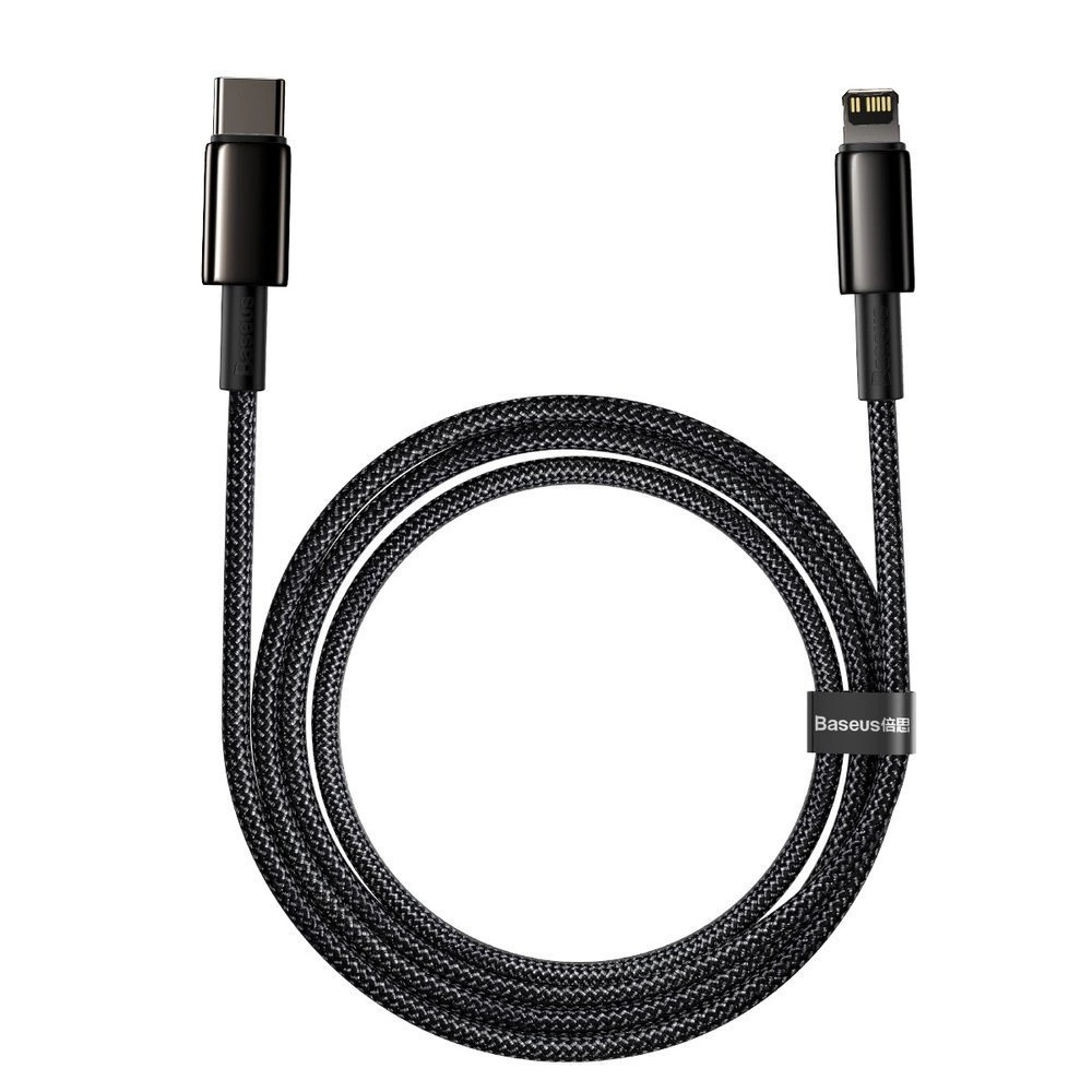 Baseus CATLWJ-A01 Lightning - USB-C PD 20W 480Mb/s 2m cable - juodas - OUTLET