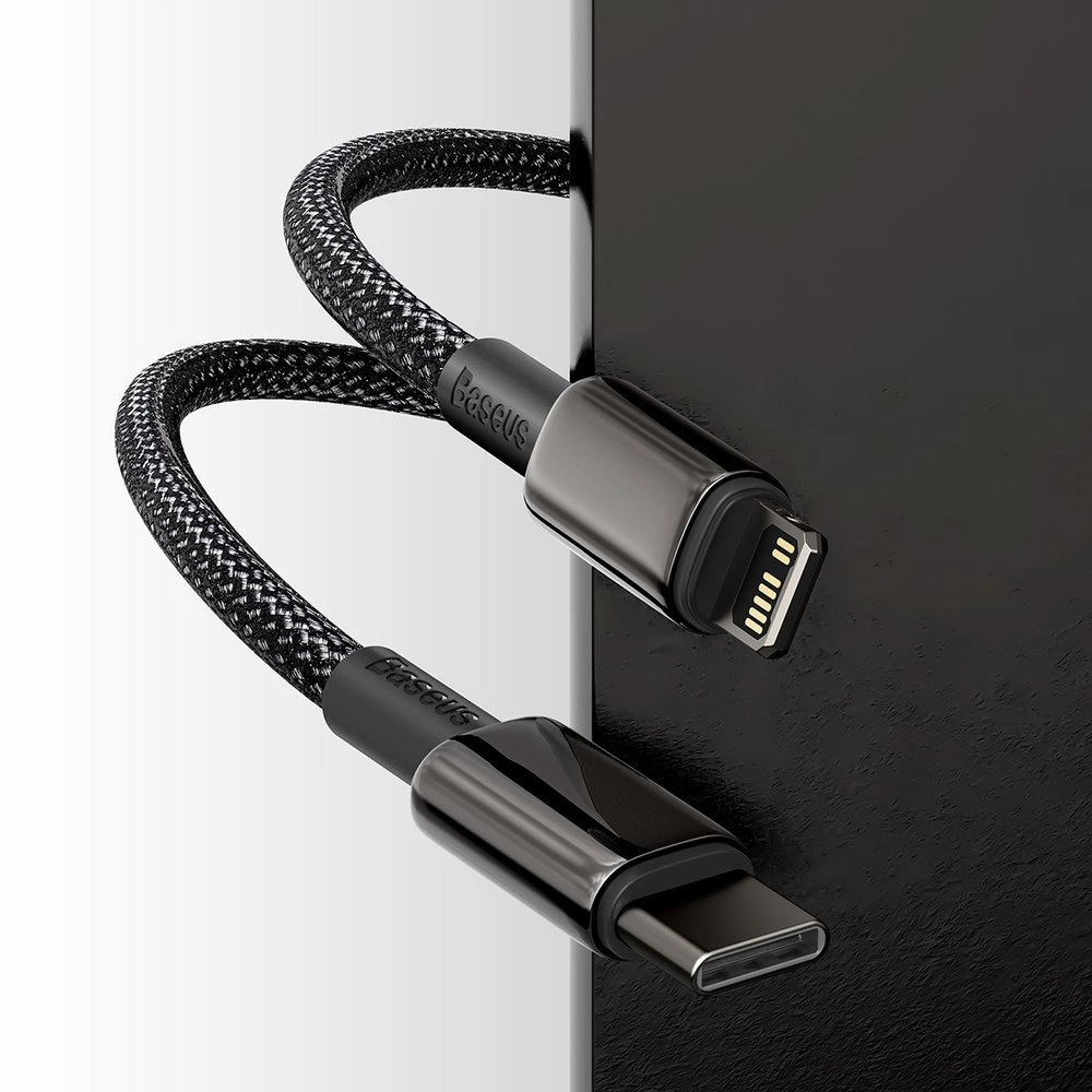 Baseus CATLWJ-A01 Lightning - USB-C PD 20W 480Mb/s 2m cable - juodas - OUTLET