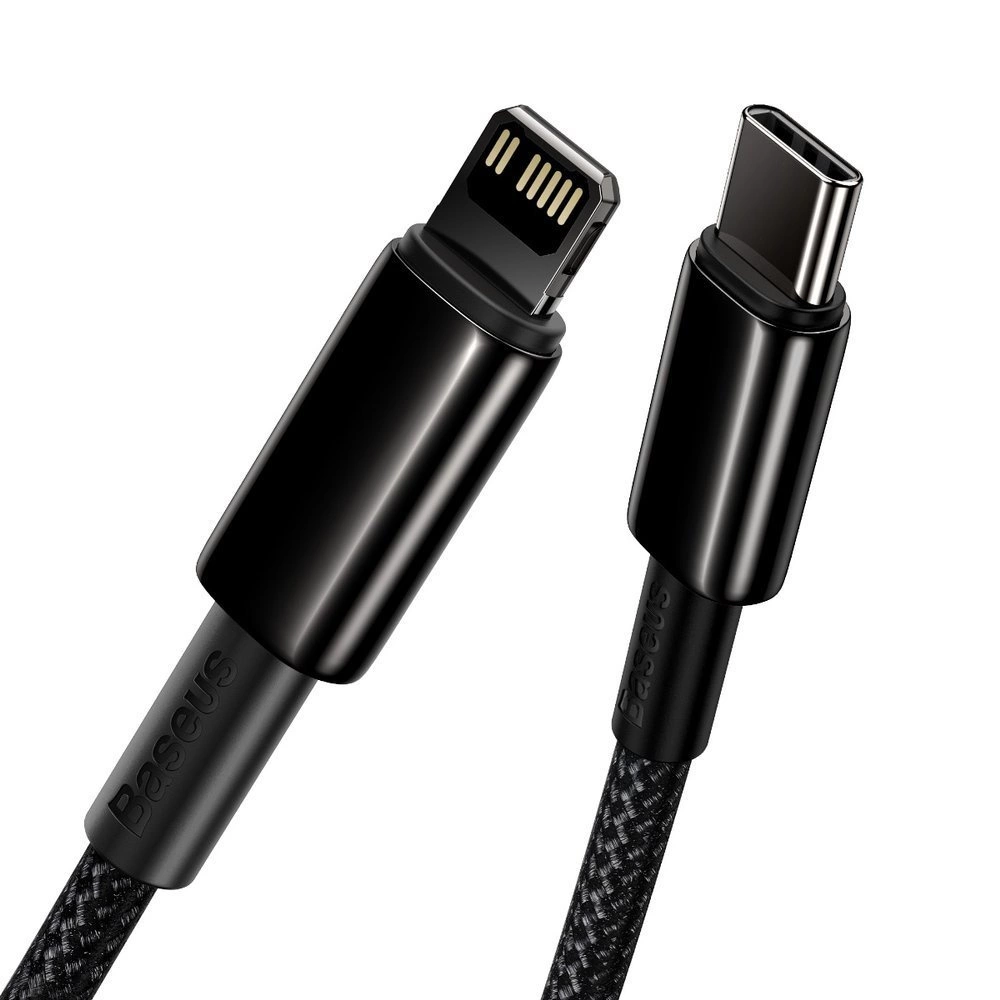 Baseus CATLWJ-A01 Lightning - USB-C PD 20W 480Mb/s 2m cable - juodas - OUTLET