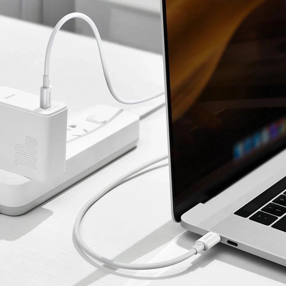 Baseus Superior serijos USB-C – USB-C kabelis 100W 2m baltas