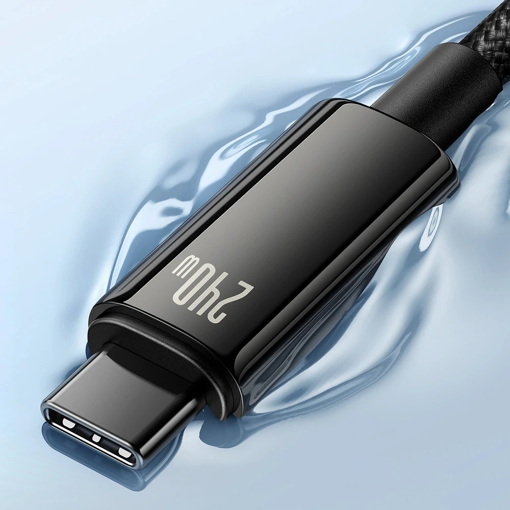 USB-C į USB-C laidas Baseus Tungsten Gold 240W 2 m (juodas)