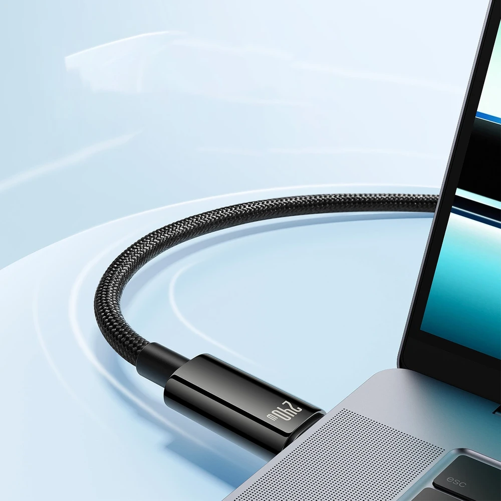 USB-C į USB-C laidas Baseus Tungsten Gold 240W 2 m (juodas)