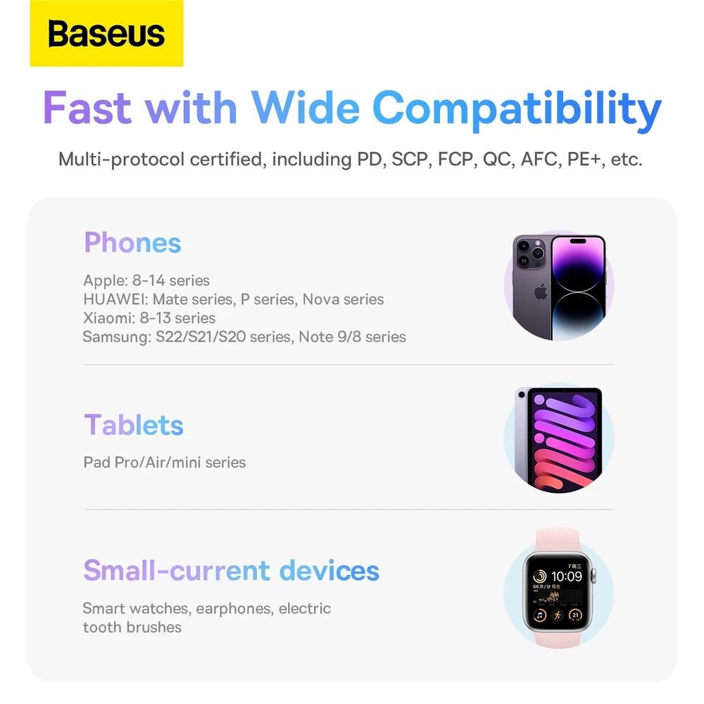 Powerbank Baseus Comet 10000mAh, 22,5W (balta)