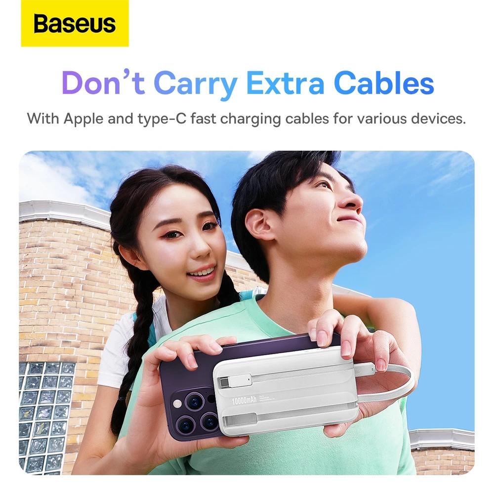 Powerbank Baseus Comet 10000mAh, 22,5W (balta)