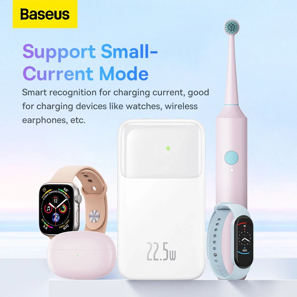Powerbank Baseus Comet 10000mAh, 22,5W (balta)