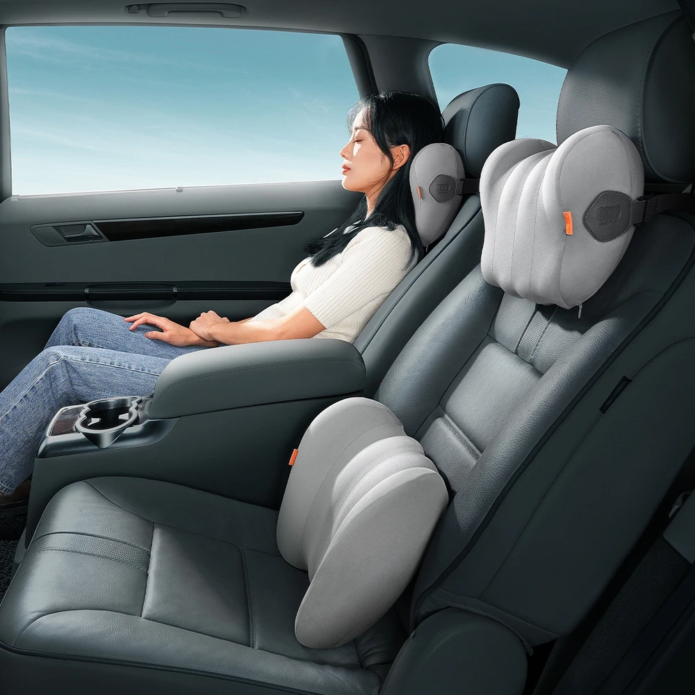 Baseus Comfort Ride automobilio galvos atramos tvirtinama pagalvė (pilka)