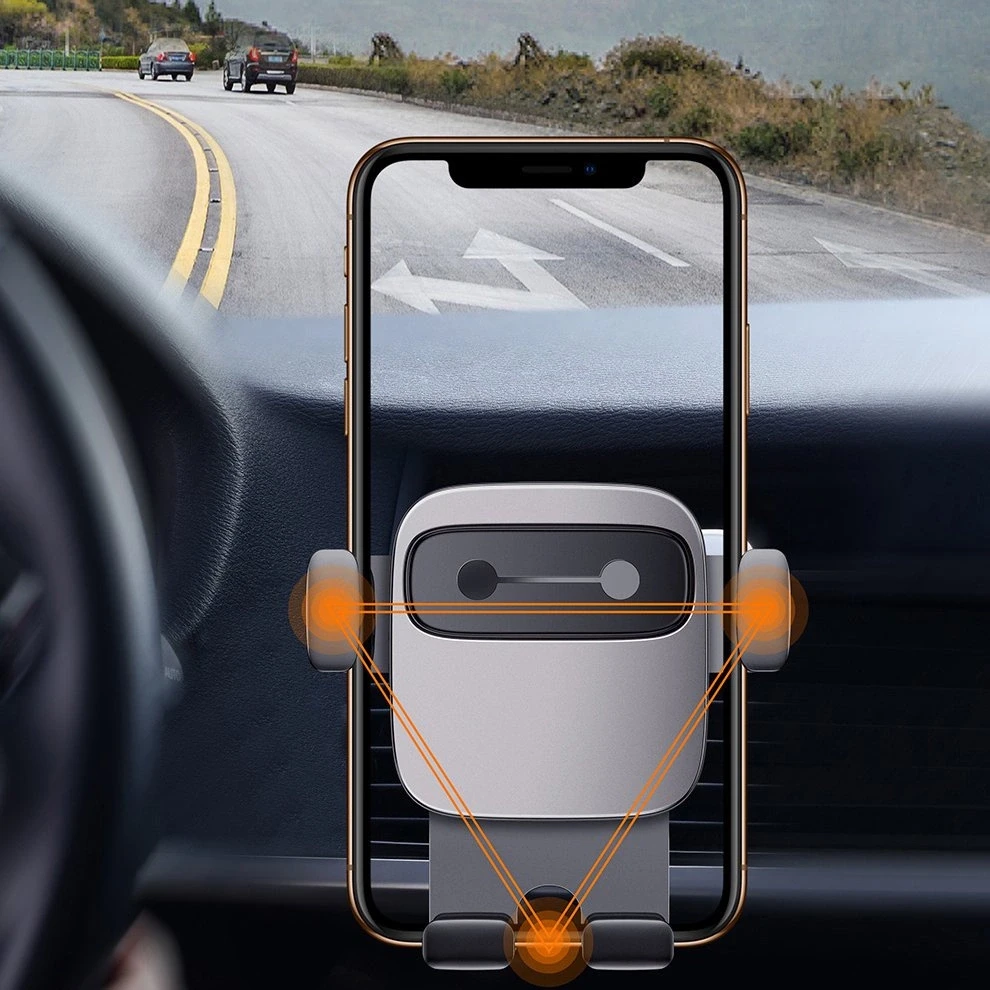 Automobilinis telefono laikiklis Baseus Cube Gravity - Juodas