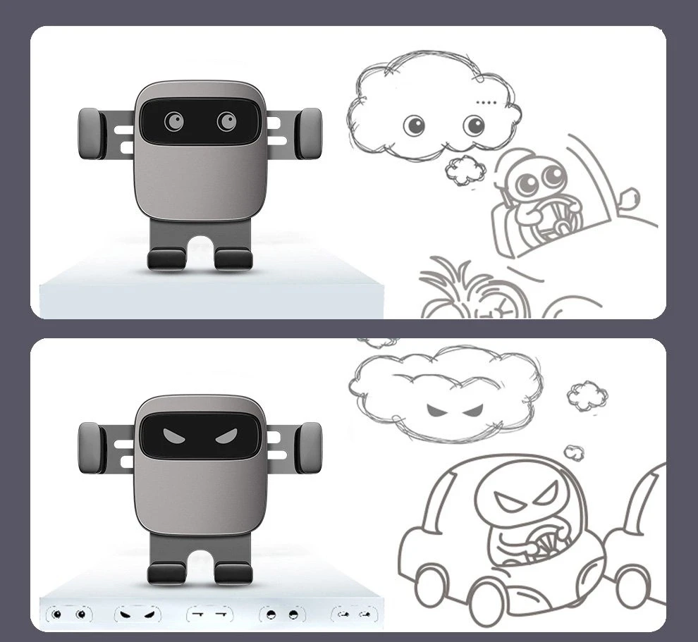Automobilinis telefono laikiklis Baseus Cube Gravity - Juodas