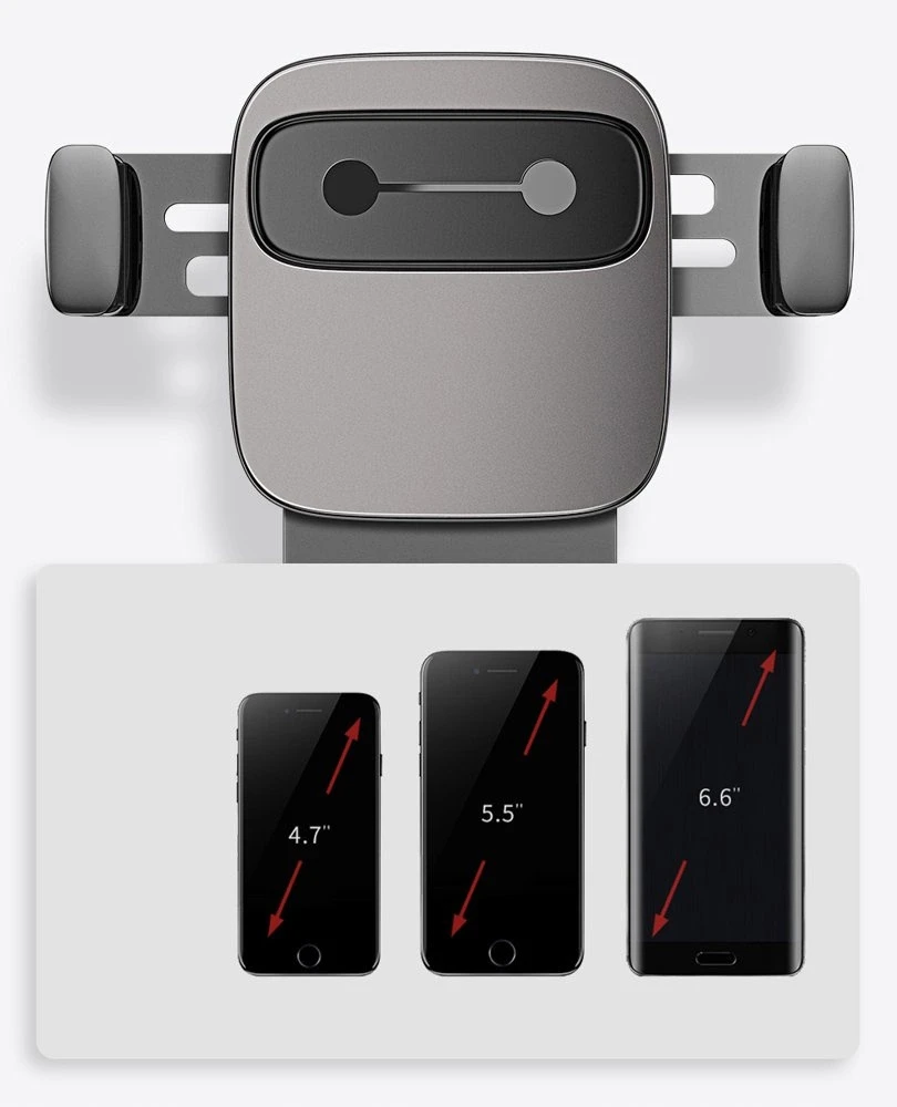 Automobilinis telefono laikiklis Baseus Cube Gravity - Juodas