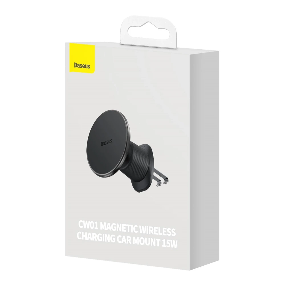 Magnetinis automobilinio telefono laikiklis Baseus su belaidžiu įkrovimu CW01 (juodas)