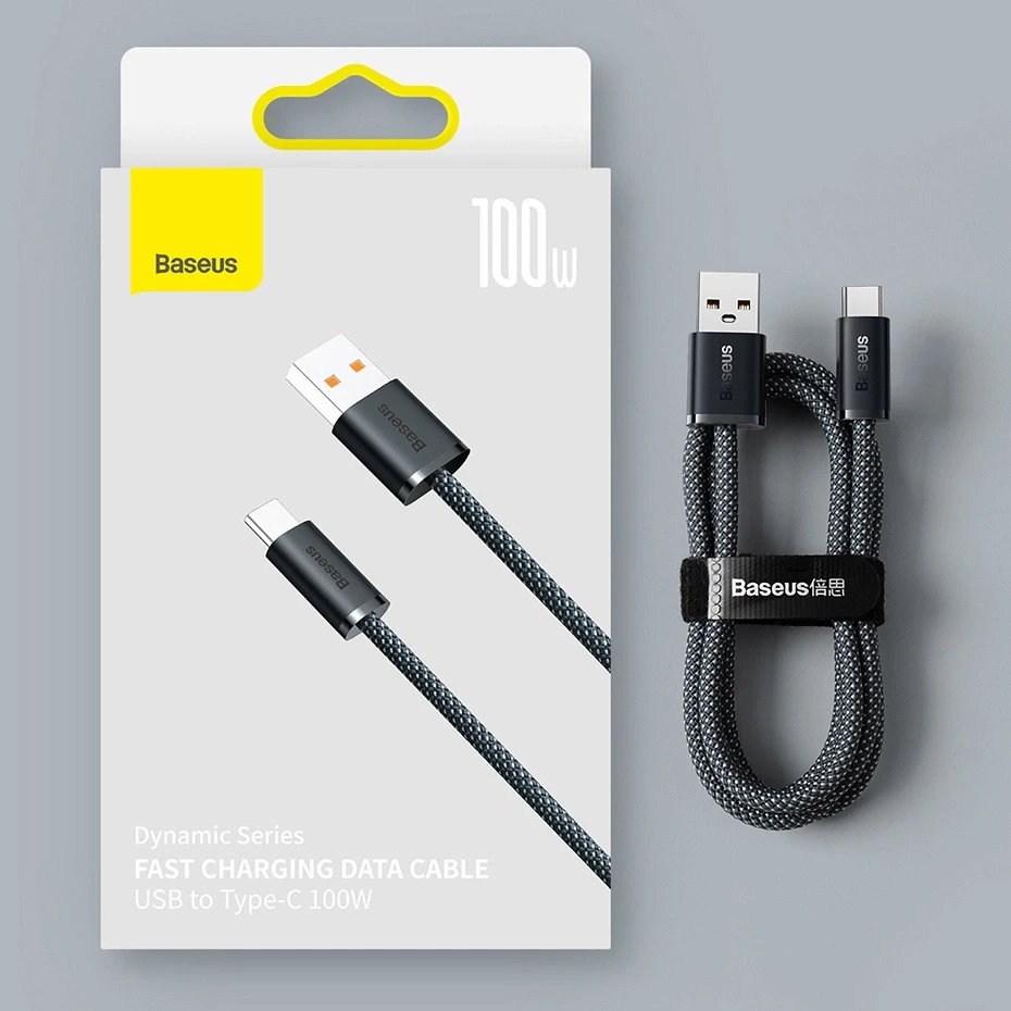 Baseus Dynamic Series USB – USB-C kabelis 100W 2m - Baltas