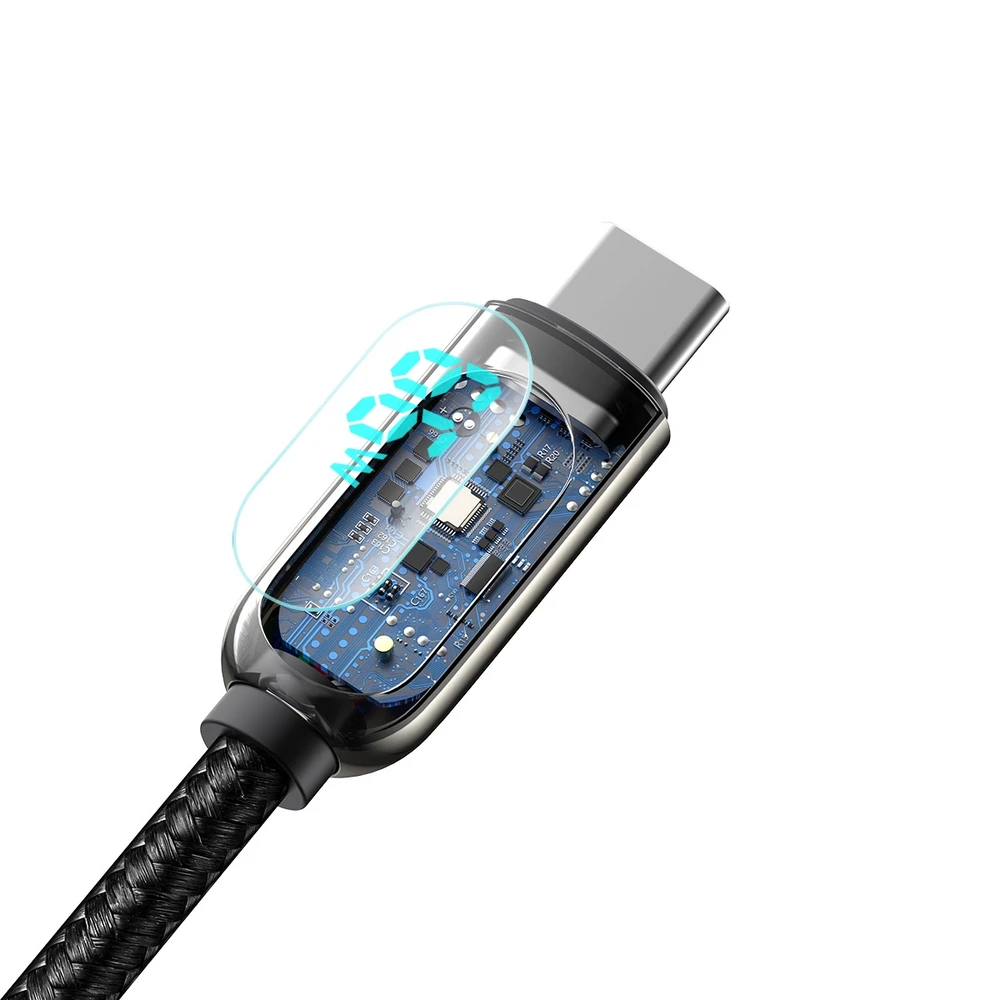 Baseus Ekranas USB - USB C kabelis 66W 1m - Juodas