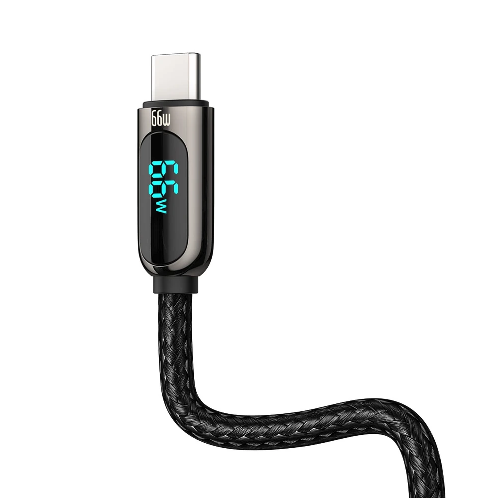 Baseus Ekranas USB - USB C kabelis 66W 1m - Juodas