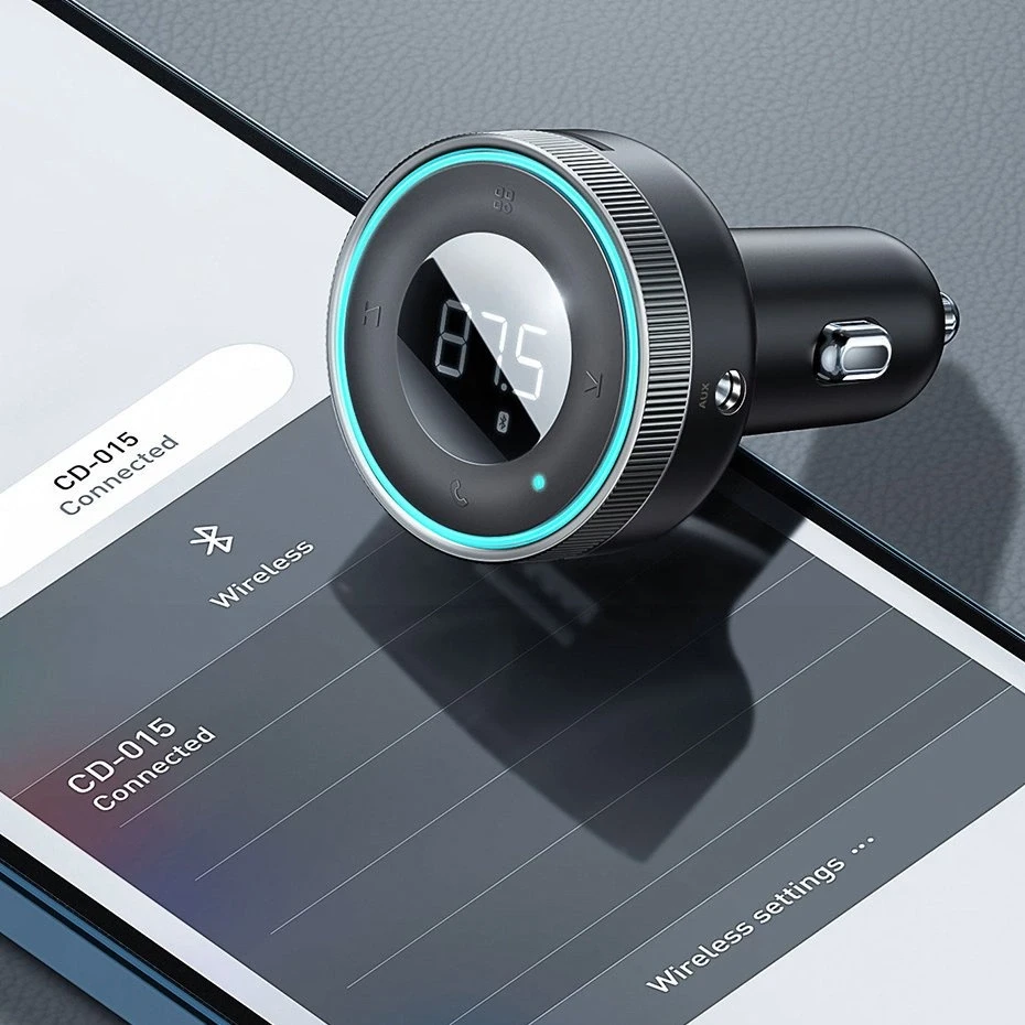 Baseus FM moduliatorius Bluetooth USB Micro SD - Juodas