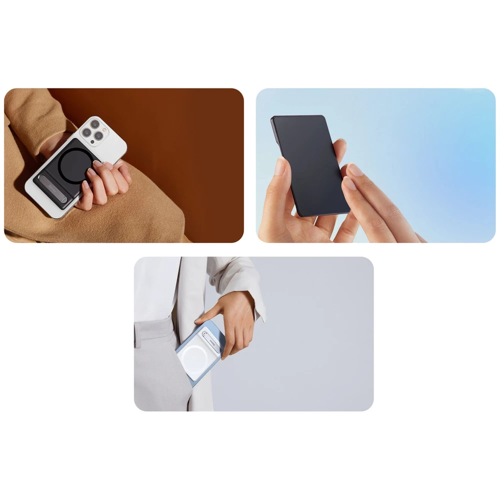 Baseus Susicsukható MagSafe stovvány iPhone-hoz (balta)