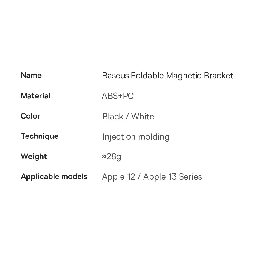 Baseus Susicsukható MagSafe stovvány iPhone-hoz (balta)