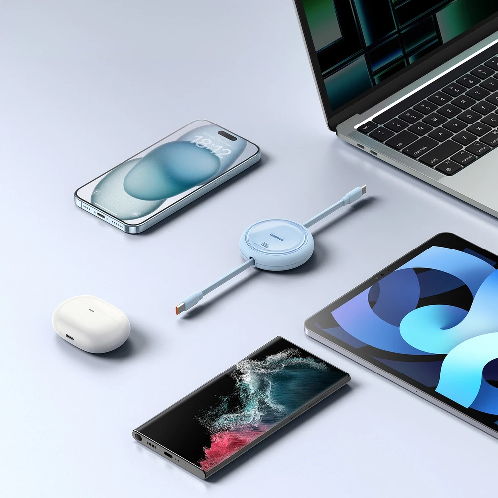 Laidas iš USB-C į USB-C Baseus Free2Draw, PD, 100 W, 1 m (mėlynas)