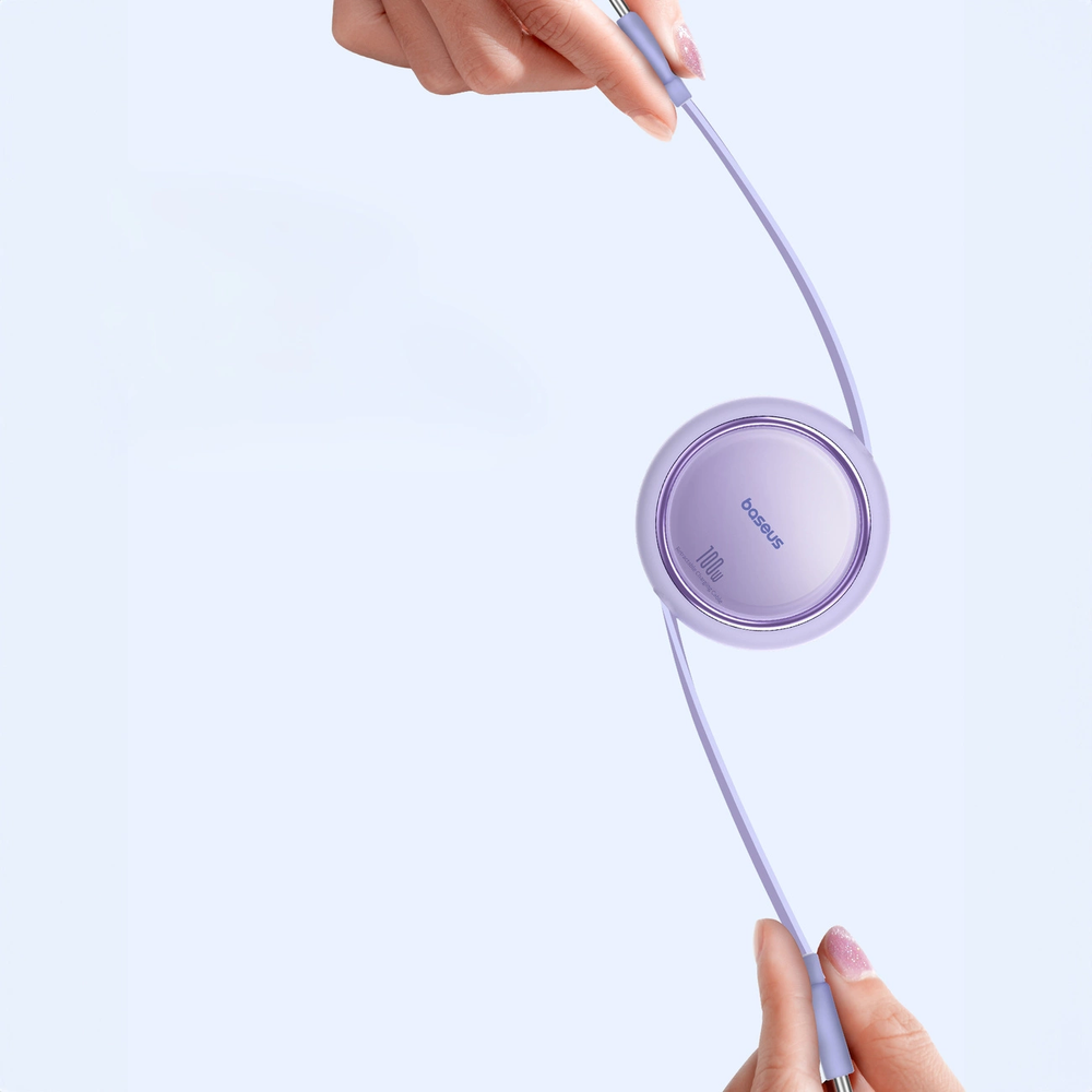 Laidas iš USB-C į USB-C Baseus Free2Draw, PD, 100 W, 1 m (violetinė)