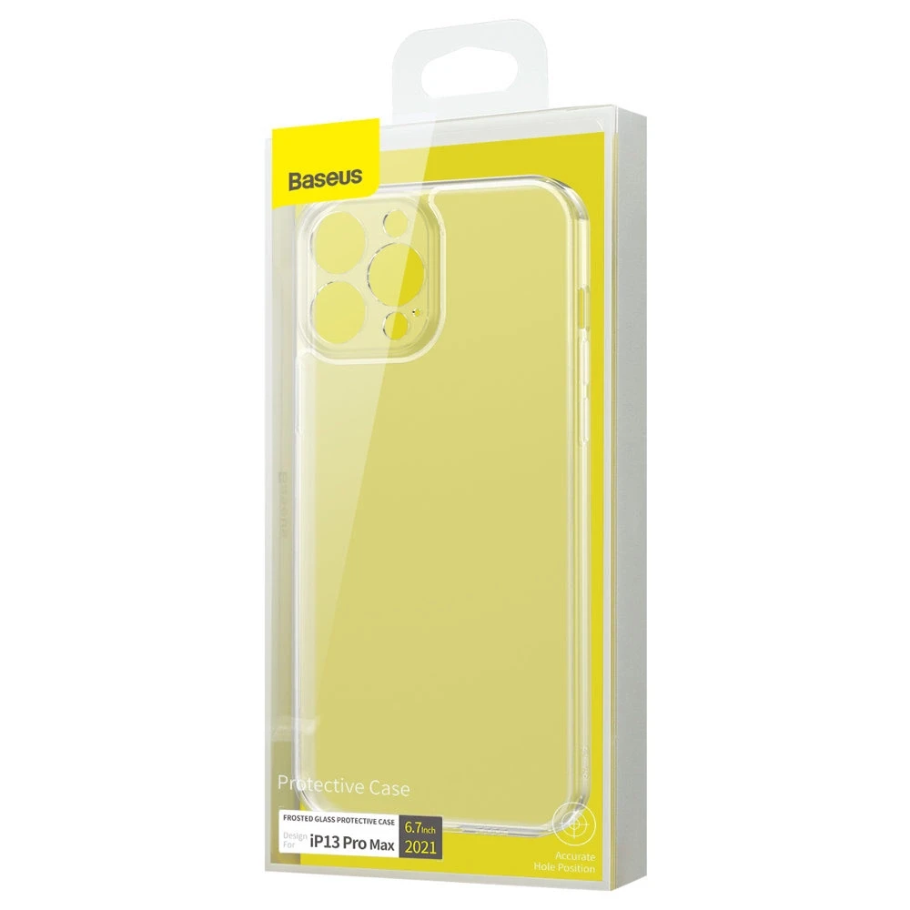 Baseus matinio stiklo dėklas, skirtas iPhone 13 Pro Max (skaidrus)