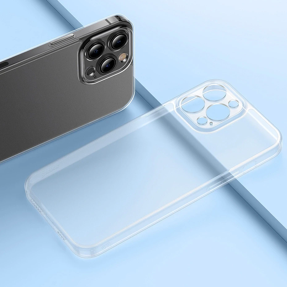 „Baseus Frosted“ dėklas „iPhone 13 Pro Max“ įrenginys (skaidrus)