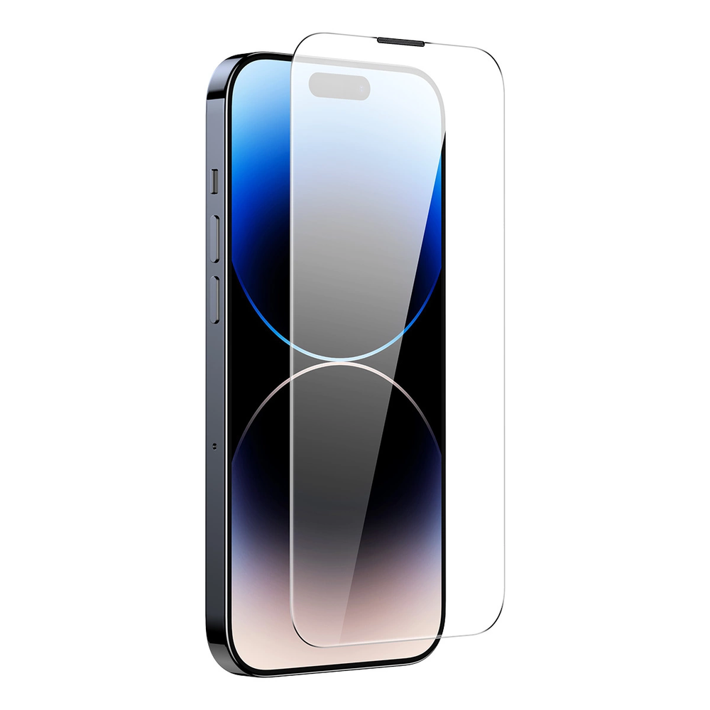 Baseus Full Screen Tempered Glass for iPhone 14 Pro Max with Speaker Cover 0.3mm + Mounting Frame - OUTLET
