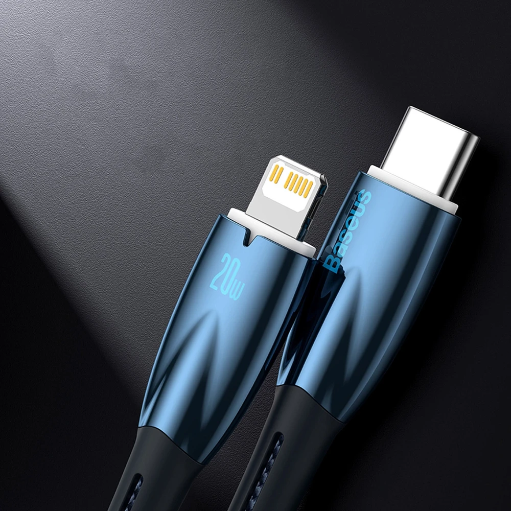 USB laidas, skirtas USB-C Baseus Glimmer serijai, 100 W, 1 m (juodas)