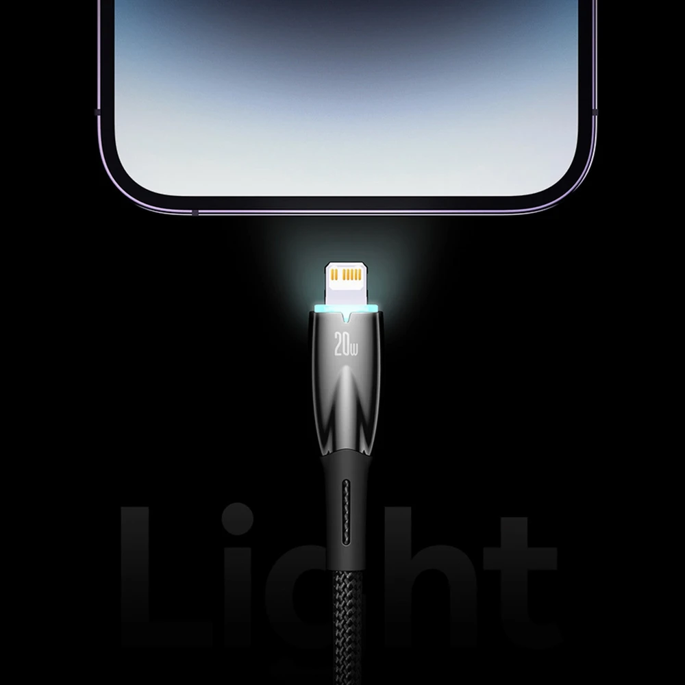 USB laidas, skirtas USB-C Baseus Glimmer serijai, 100 W, 1 m (juodas)