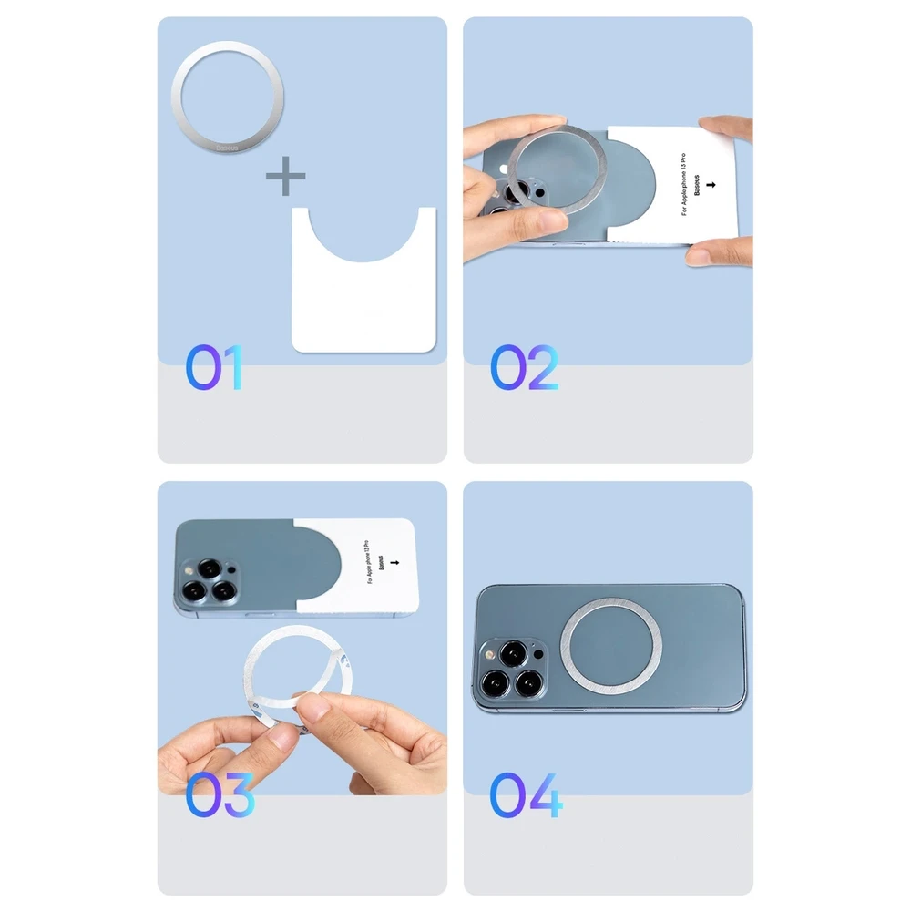 Baseus Halo magnetinis telefono laikiklis žiedas MagSafe