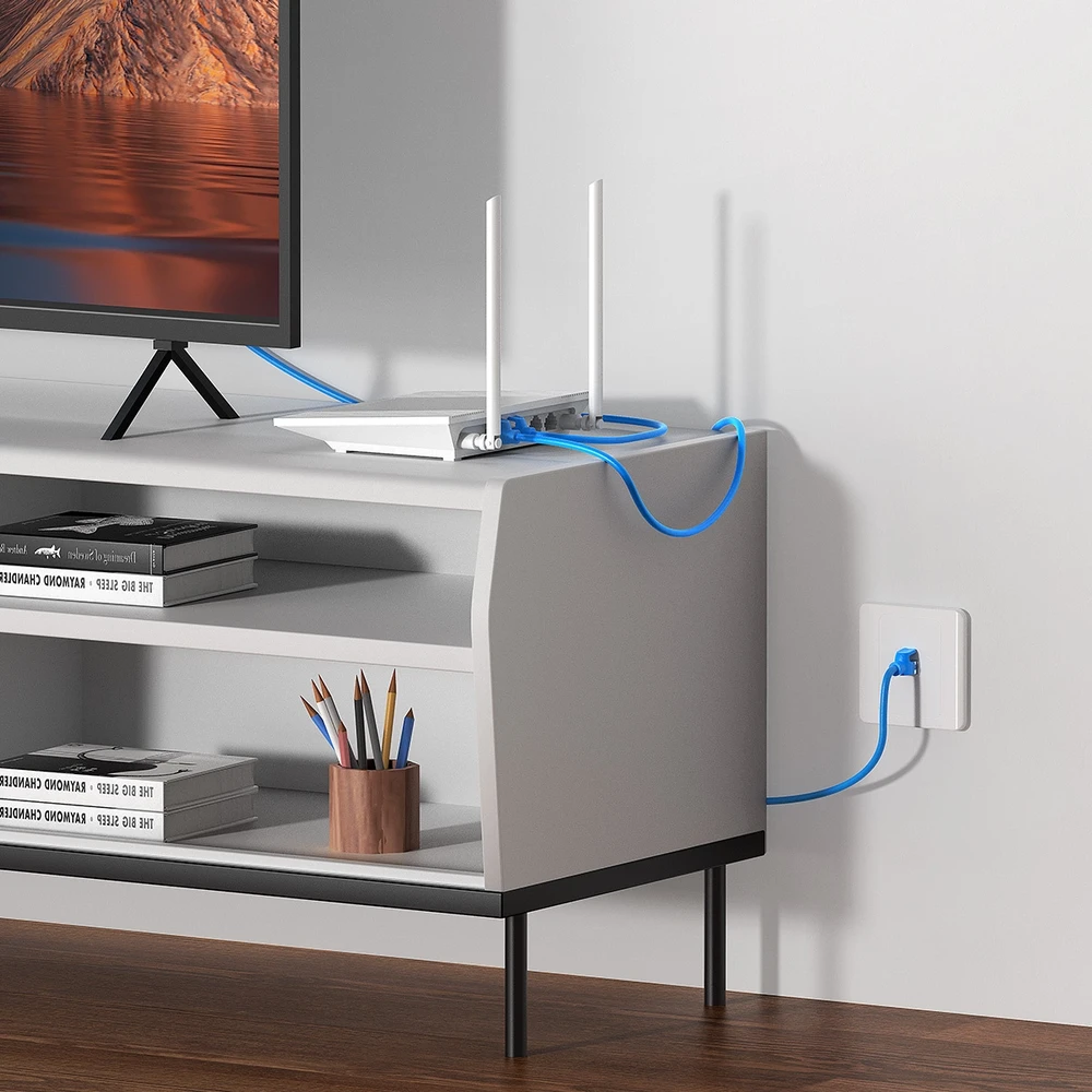 Apvalus kabelis Baseus Ethernet RJ45, Cat.6, 5m (mėlynas)