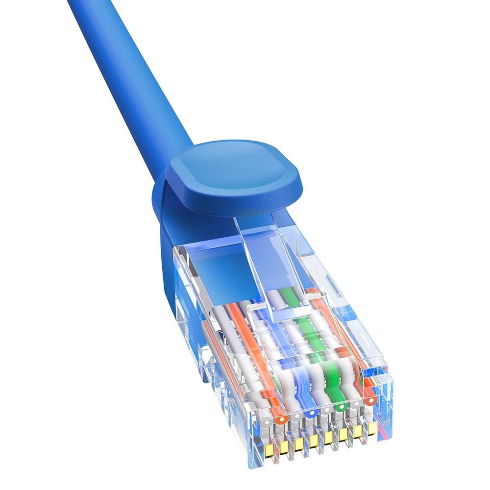 Apvalus kabelis Baseus Ethernet RJ45, Cat.6, 5m (mėlynas)